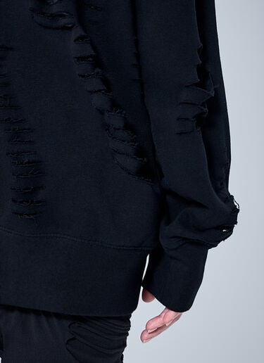 Sia Arnika Slit Zip-Up Hooded Sweatshirt Black sia0260010