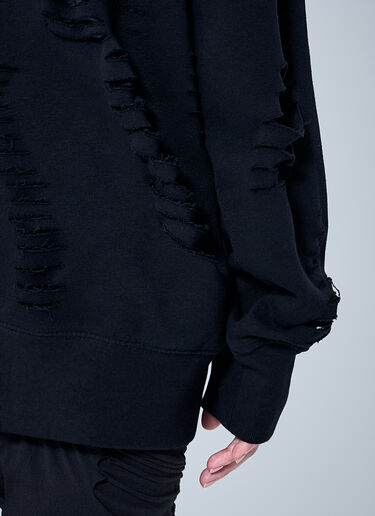 Slit Zip-Up Hooded Sweatshirt Sia Arnika Slit Zip-Up Hooded Sweatshirt Black sia0260010