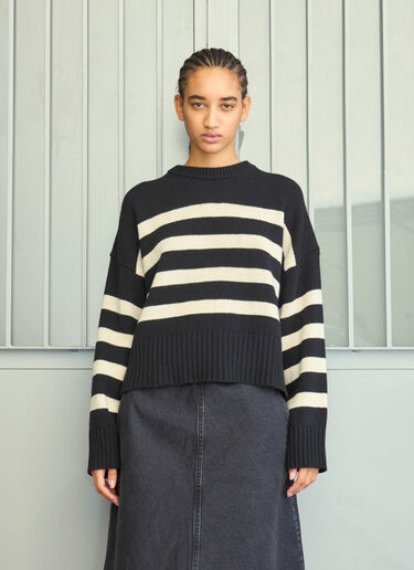 Campa Stripe Sweater Skall Studio Campa Stripe Sweater Black ska0258009