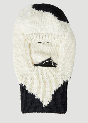Sky High Farm Workwear Hand Knitted Cow Balaclava Black skh0350006