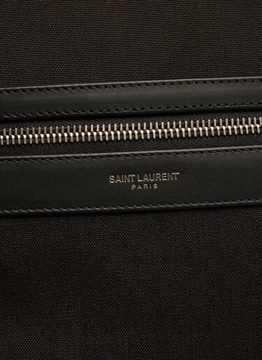 Saint Laurent Canvas Laptop Backpack Black sla0136044