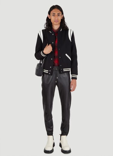테디 바시티 봄버 재킷 Saint Laurent 테디 바시티 봄버 재킷 블랙 sla0145024