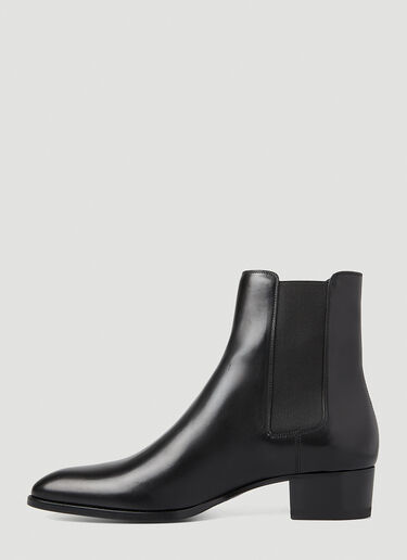 Heeled Chelsea Boots Saint Laurent Heeled Chelsea Boots Black sla0145030