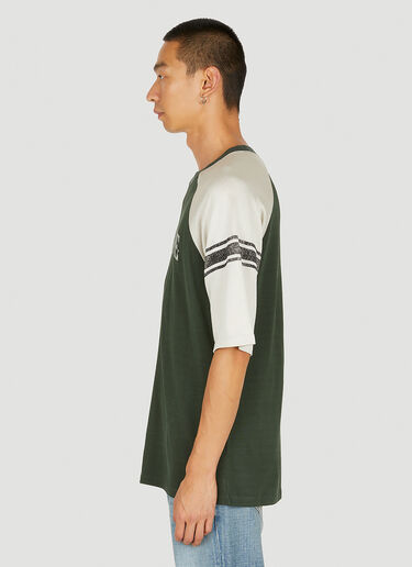 Saint Laurent Rive Gauche T-Shirt Green sla0149013