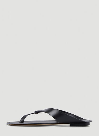 Isla Flat Sandals Saint Laurent Isla Flat Sandals Black sla0149036