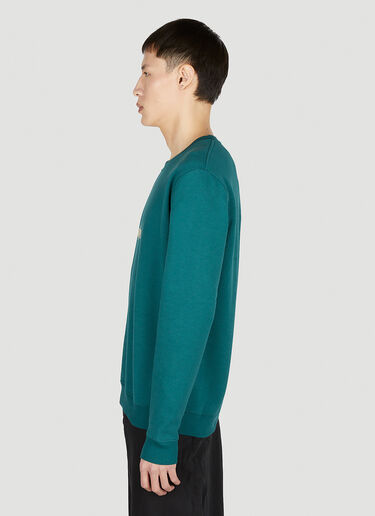 프런트 로고 자수 스웨트셔츠 Saint Laurent 프런트 로고 자수 스웨트셔츠 그린 sla0151039