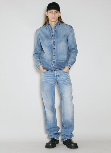 Saint Laurent Relaxed Denim Overshirt Light Blue sla0154005