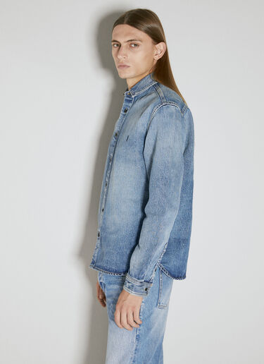Saint Laurent Relaxed Denim Overshirt Light Blue sla0154005