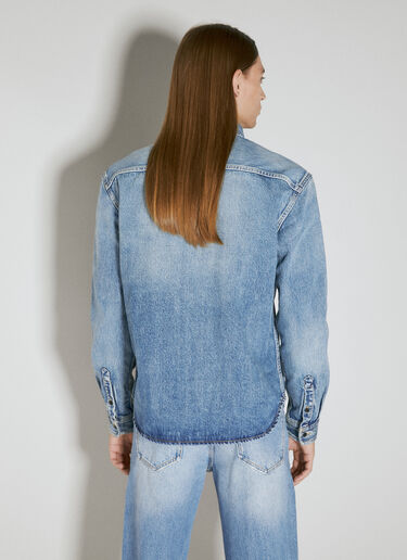 Saint Laurent Relaxed Denim Overshirt Light Blue sla0154005