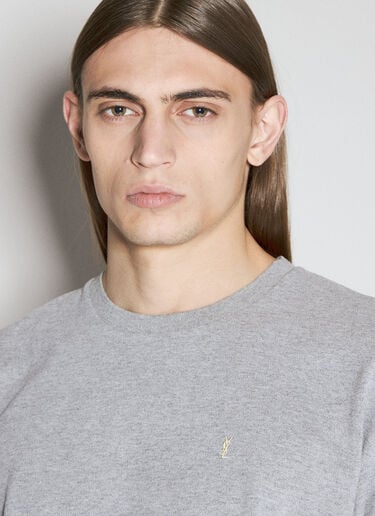 Saint Laurent カサンドラ ピケTシャツ グレー sla0156010