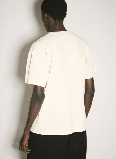 Cassandre Piqué T-Shirt Saint Laurent Cassandre Piqué T-Shirt Cream sla0156017