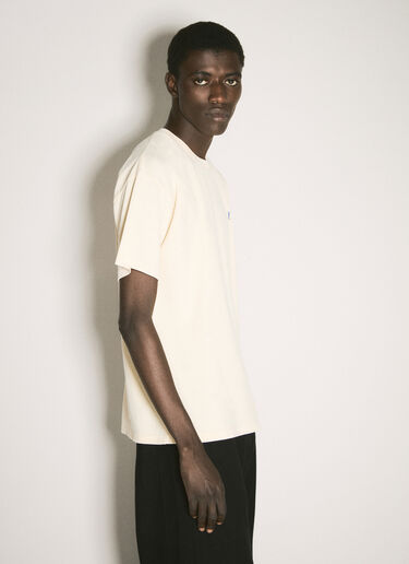 Cassandre Piqué T-Shirt Saint Laurent Cassandre Piqué T-Shirt Cream sla0156017