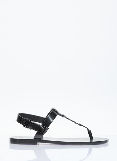 Saint Laurent Cassandre Sandals Black sla0156022