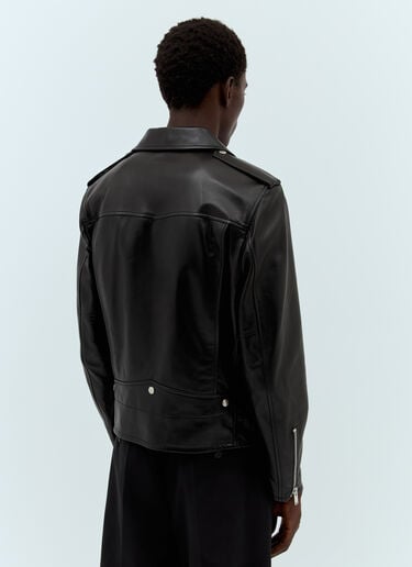 Saint Laurent Leather Motorcycle Jacket Black sla0156057