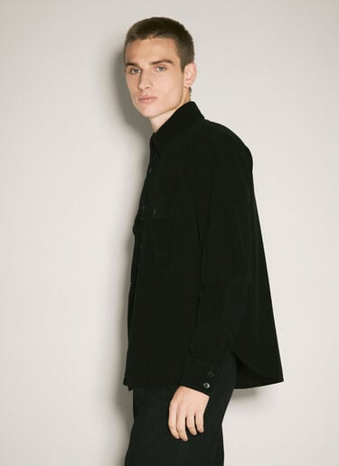Saint Laurent コーデュロイオーバーシャツ ブラック sla0158008