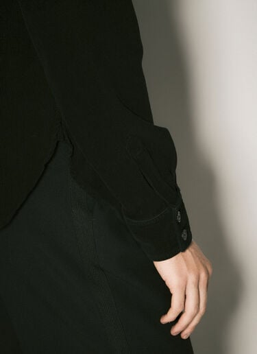 Saint Laurent コーデュロイオーバーシャツ ブラック sla0158008