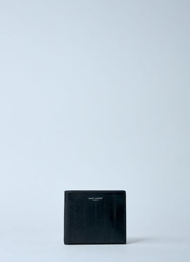 Saint Laurent レザー ロゴモチーフ 二つ折りウォレット ブラウン sla0158026