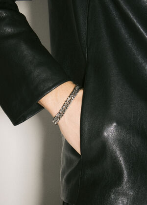 Saint Laurent Curb-Chain Bracelet Silver sla0158040