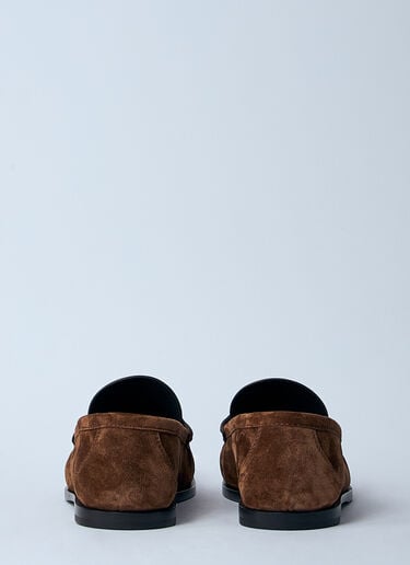 Saint Laurent ローラン スエードローファー ブラウン sla0159014