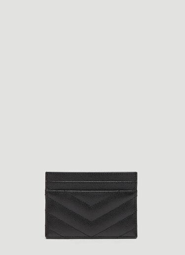 モノグラム グレイン・ド・プードル マトラッセ カードケース Saint Laurent モノグラム グレイン・ド・プードル マトラッセ カードケース ブラック sla0229037