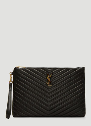 Saint Laurent Monogram Tablet 手拿包 黑 sla0237052