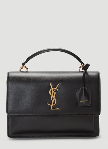 Saint Laurent Medium Sunset Shoulder Bag Black sla0241043