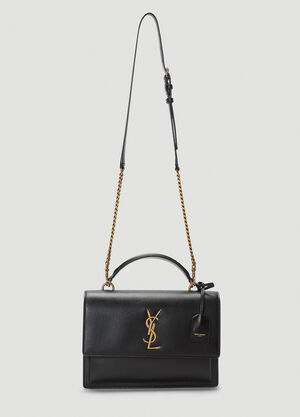 Saint Laurent Medium Sunset Shoulder Bag Black sla0241043