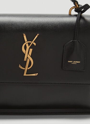 Saint Laurent Medium Sunset Shoulder Bag Black sla0241043