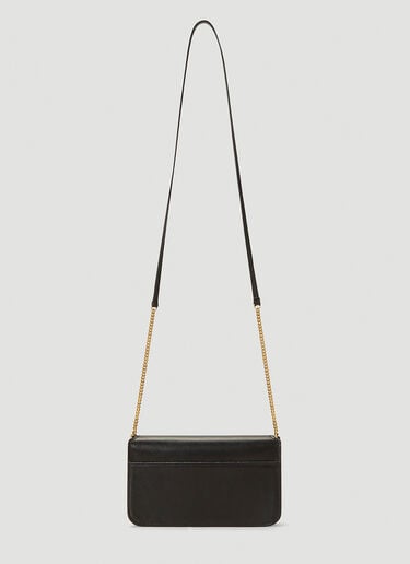 Leather Phone Holder Saint Laurent Leather Phone Holder Black sla0241053