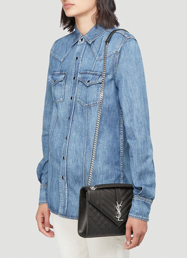 Envelope Satchel 中号单肩包 Saint Laurent Envelope Satchel 中号单肩包 黑 sla0241080