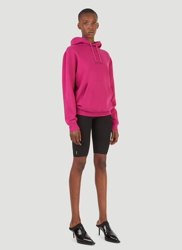 刺绣徽标连帽运动衫 Saint Laurent 刺绣徽标连帽运动衫 粉色 sla0245034