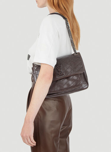 Saint Laurent Niki Medium Shoulder Bag Brown sla0245095