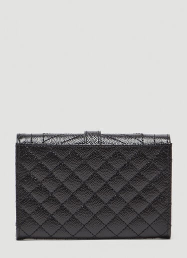 Saint Laurent Matelassé Envelope Wallet Black sla0247137