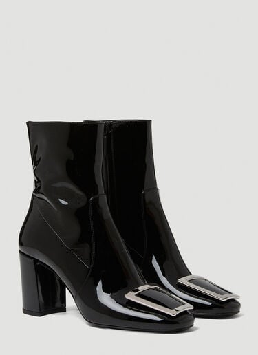 Saint Laurent Maxine Patent Ankle Boots Black sla0248019
