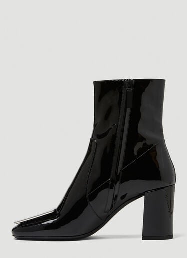 Saint Laurent Maxine Patent Ankle Boots Black sla0248019