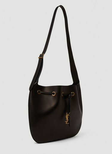 Flat Hobo Shoulder Bag Saint Laurent Flat Hobo Shoulder Bag Black sla0248069