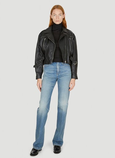 Saint Laurent 모노그램 롤넥 스웨터 블랙 sla0249010