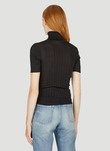 Saint Laurent 모노그램 롤넥 스웨터 블랙 sla0249010