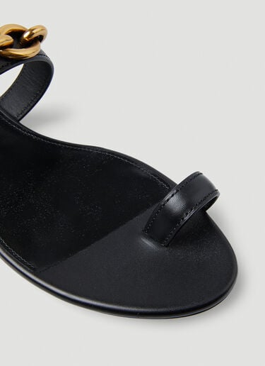 Le Mallion Flat Sandals Saint Laurent Le Mallion Flat Sandals Black sla0249082