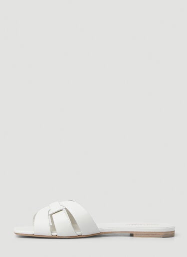 Tribute Sandals Saint Laurent Tribute Sandals Ivory sla0249104
