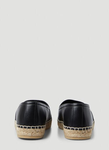 YSL Embossed Flat Espadrilles Saint Laurent YSL Embossed Flat Espadrilles Black sla0249108