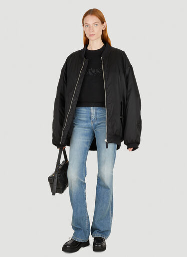 Saint Laurent Logo Embroidery Sweatshirt Black sla0250028