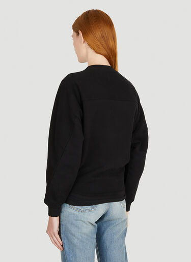 Saint Laurent Logo Embroidery Sweatshirt Black sla0250028