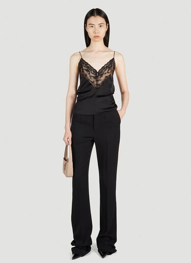 Lace Camisole Top Saint Laurent Lace Camisole Top Black sla0251004