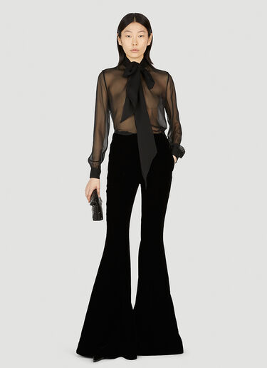 Extreme Flared Pants Saint Laurent Extreme Flared Pants Black sla0251027