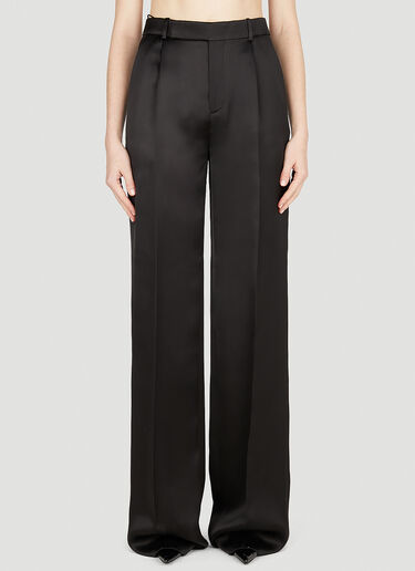 Saint Laurent Straight Leg Tailored Pants Black sla0251035