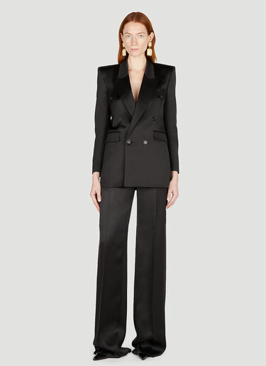Saint Laurent Straight Leg Tailored Pants Black sla0251035