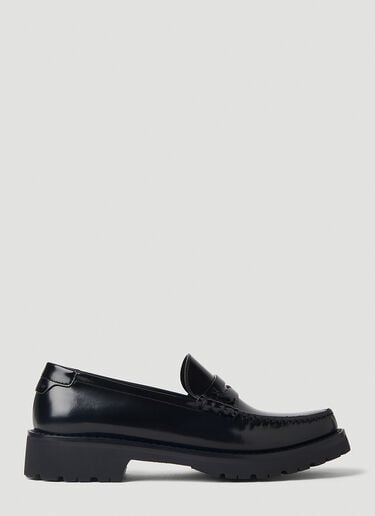 Logo Plaque Loafers Saint Laurent Logo Plaque Loafers Black sla0251167