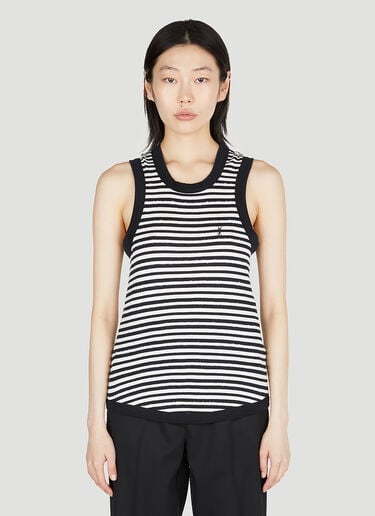스트라이프 탱크탑 Saint Laurent 스트라이프 탱크탑 블랙 sla0252020