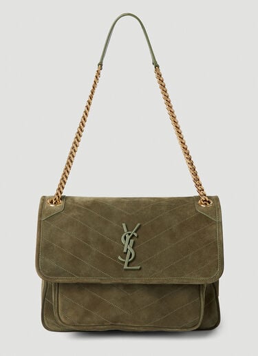 Saint Laurent Niki Medium Shoulder Bag Green sla0252053